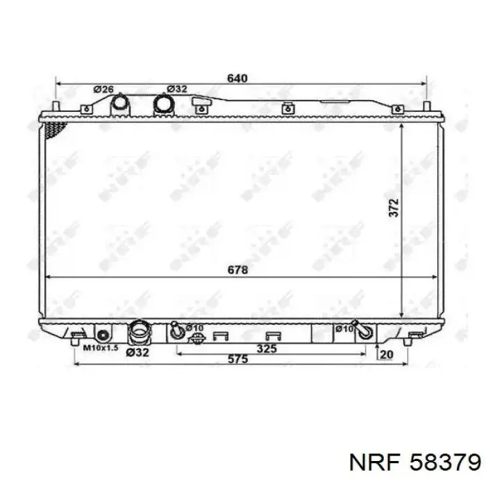 Chłodnica silnika NRF 58379 cena, od 141,42 USD