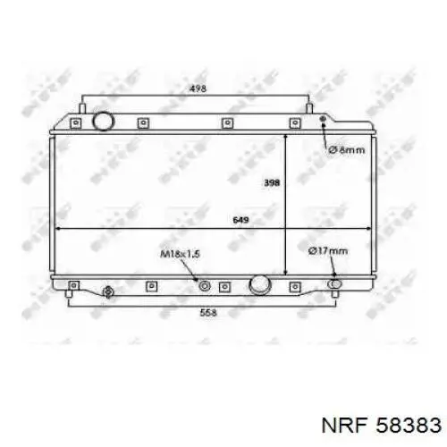 Chłodnica silnika NRF 58383 cena, od 188,09 USD