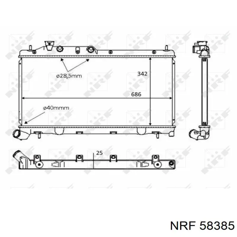 Chłodnica silnika 45119AG080 Subaru