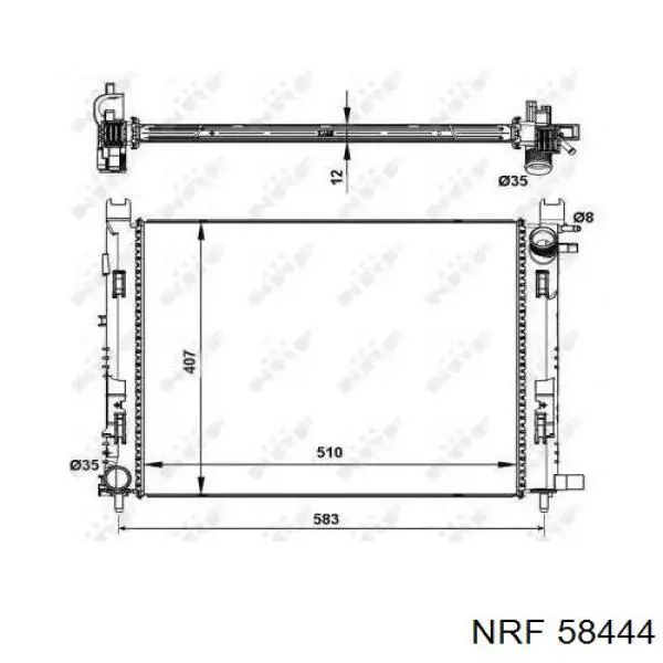 Chłodnica silnika NRF 58444 cena, od 108,06 USD