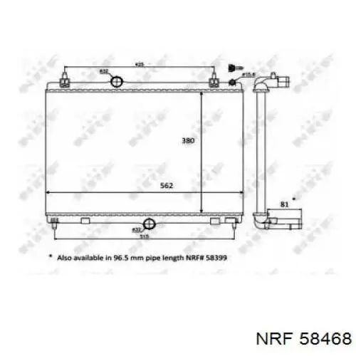 Chłodnica silnika NRF 58468 cena, od 114,58 USD