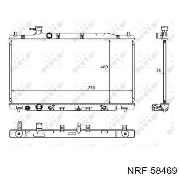 Chłodnica silnika NRF 58469 cena, od 167,96 USD