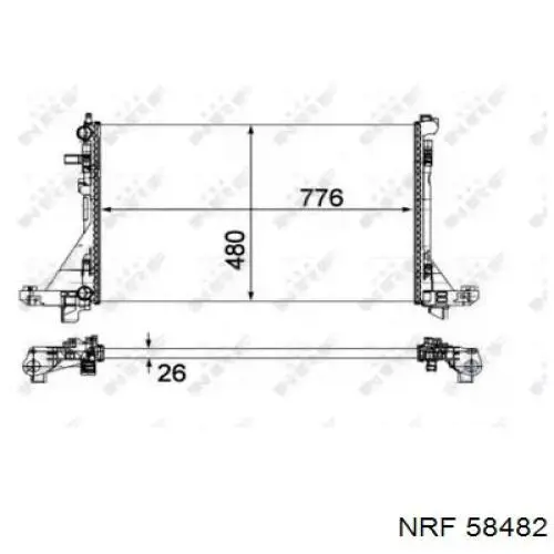 Chłodnica silnika Renault (RVI) 214004474R cena, od 146,42 USD