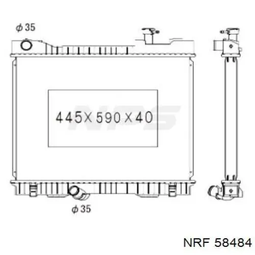 Chłodnica silnika NRF 58484 cena, od 201,04 USD