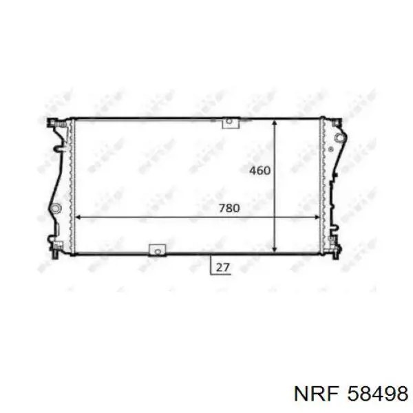 Chłodnica silnika NRF 58498 cena, od 159,16 USD