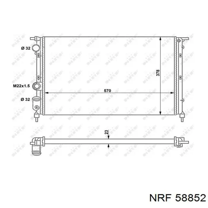 Chłodnica silnika NRF 58852 cena, od 69,44 USD