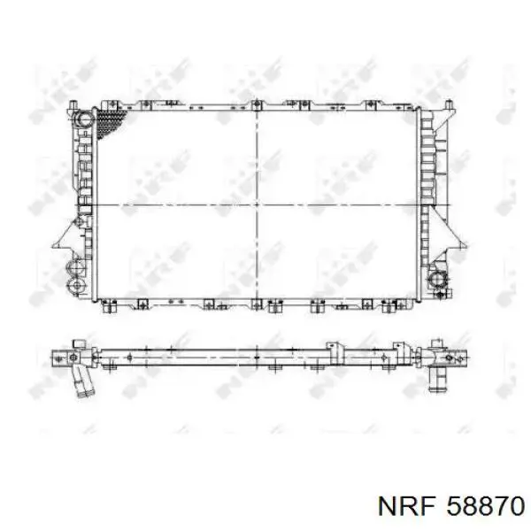 Chłodnica silnika NRF 58870 cena, od 92,39 USD