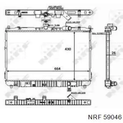Chłodnica silnika NRF 59046 cena, od 94,52 USD