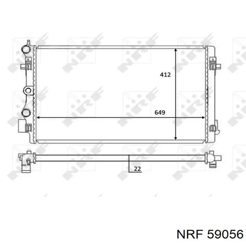 Chłodnica silnika NRF 59056 cena, od 39,32 USD