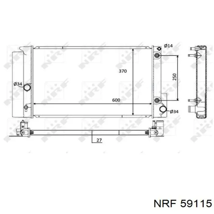 Chłodnica silnika Toyota 164000T120 cena, od 120,58 USD