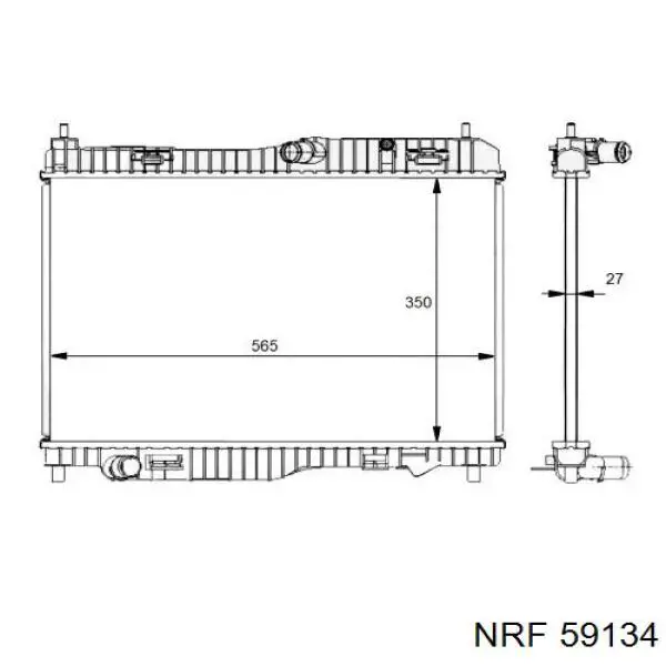 Chłodnica silnika NRF 59134 cena, od 121,00 USD