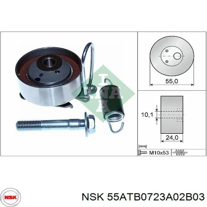 55ATB0723A02B03 NSK Rolka napinacza paska rozrządu