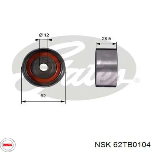 62TB0104 NSK Rolka prowadząca kierunkowa paska rozrządu