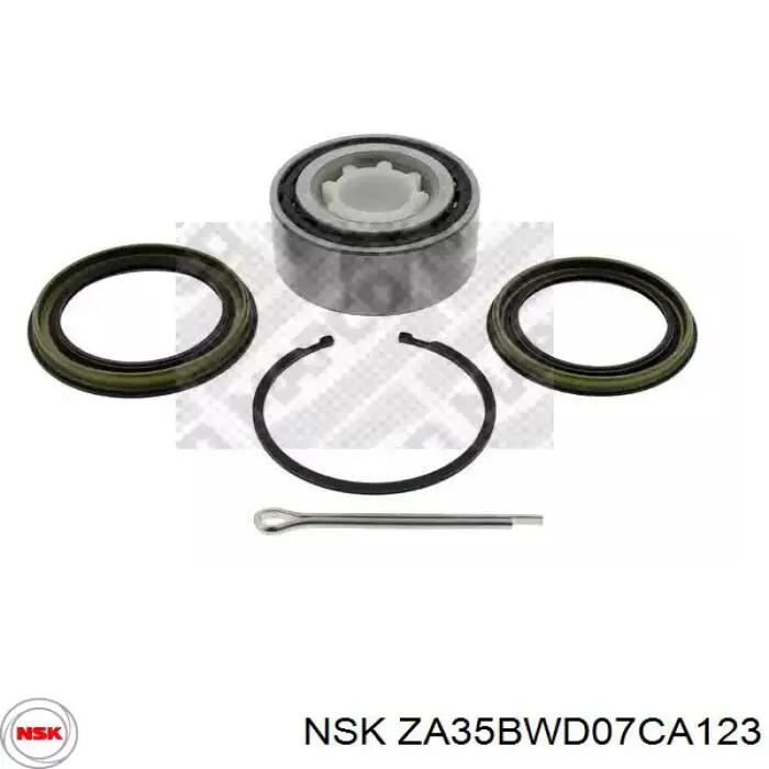 Łożysko piasty przedniej NSK ZA35BWD07CA123 cena, od 28,04 USD