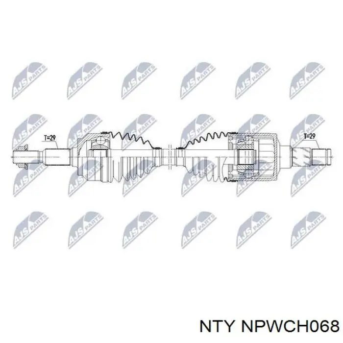52104701AB Chrysler Półoś napędowa przednia lewa