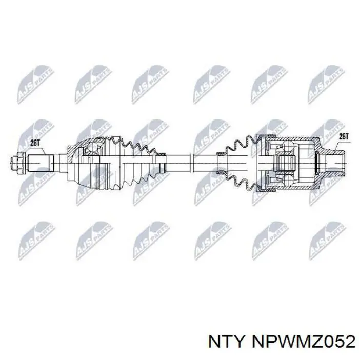 234225 GSP Półoś napędowa przednia prawa