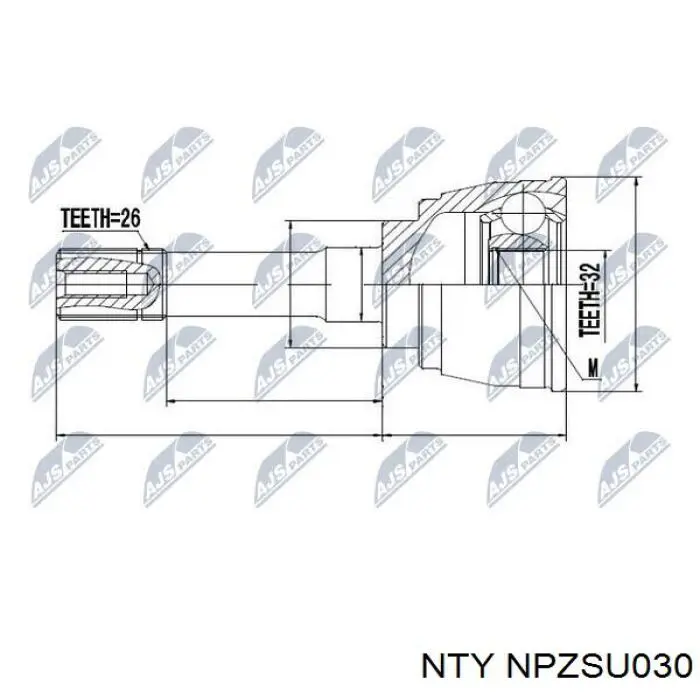 Przegub homokinetyczny przedni zewnętrzny GSP 854007 cena, od 40,16 USD