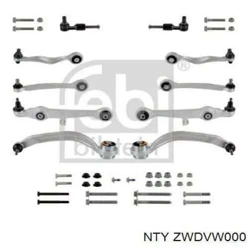 Zestaw wahaczy zawieszenia przedniego NTY ZWDVW000 cena, od 218,09 USD