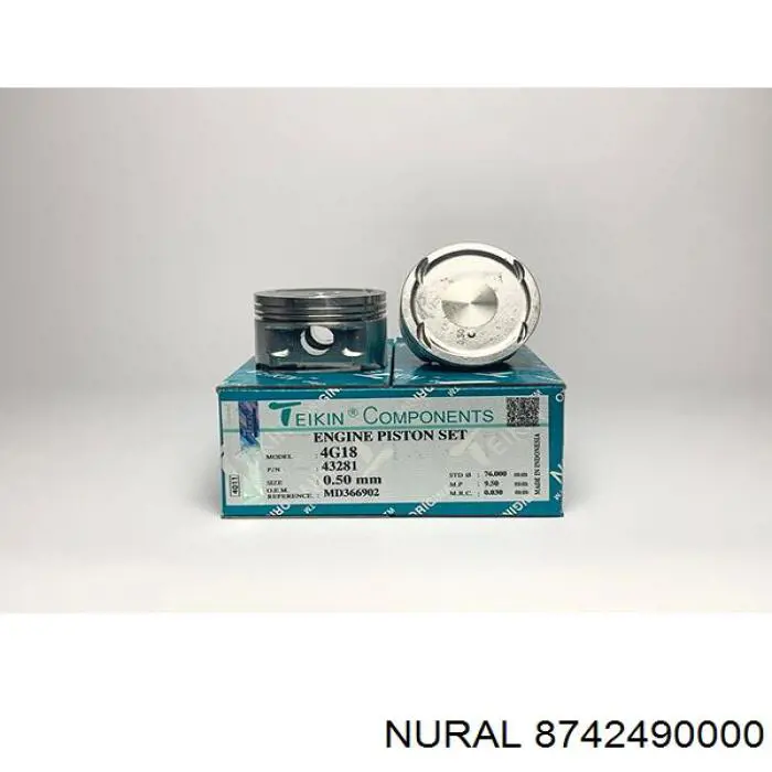 Tłok, komplet do jednego cylindru, STD 021PI00125000 Mahle Original