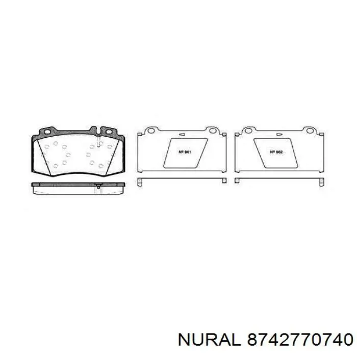 Tłok, komplet na 1 cylinder, 2. naprawa (+0,50) 8742770740 Nural
