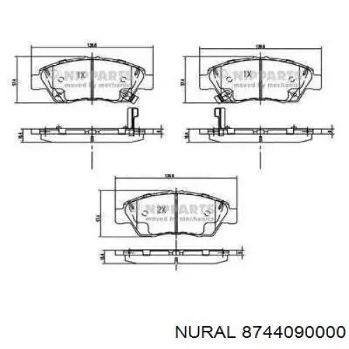 8744090000 Nural Tłok, komplet do jednego cylindru, STD