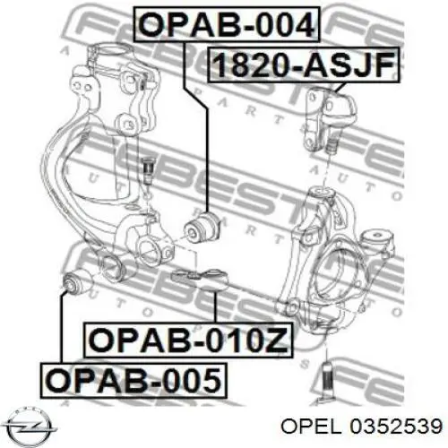 Silentblock czopu przedniego (zwrotnicy) General Motors 13365176 cena, od 15,99 USD