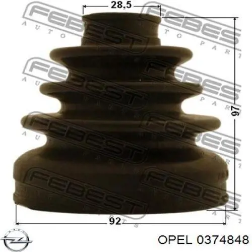 Przegub homokinetyczny wewnętrzny przedni lewy Opel 0374848 cena, od 63,49 USD