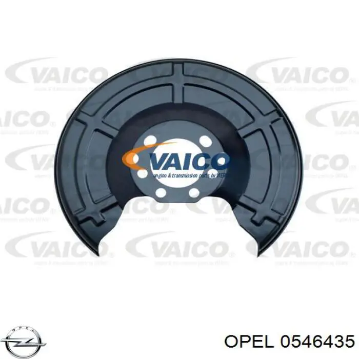 Do koszyka 0546435 Opel Osłona tarczy hamulcowej tylnej