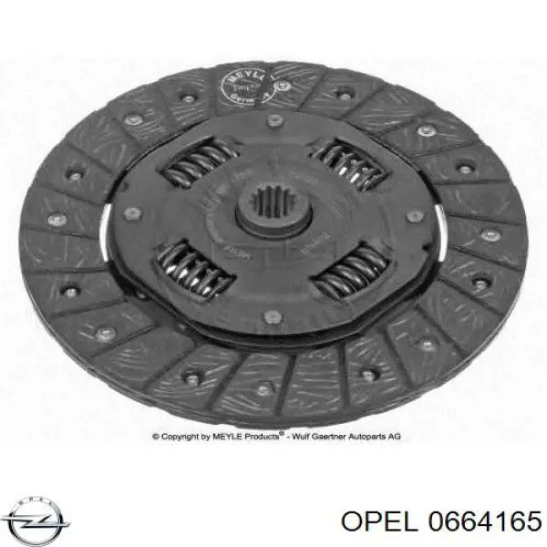 Tarcza sprzęgła Opel 0664165 cena, od 49,20 USD