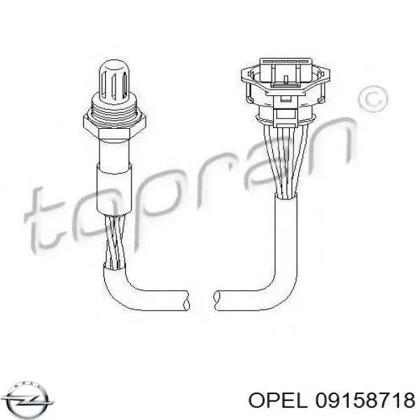 Do koszyka 09158718 Opel Sonda lambda czujnik tlenu po katalizatorze