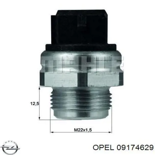Czujnik temperatury płynu chłodzącego (włączenia wentylatora chłodnicy) Opel 09174629 cena, od 55,30 USD