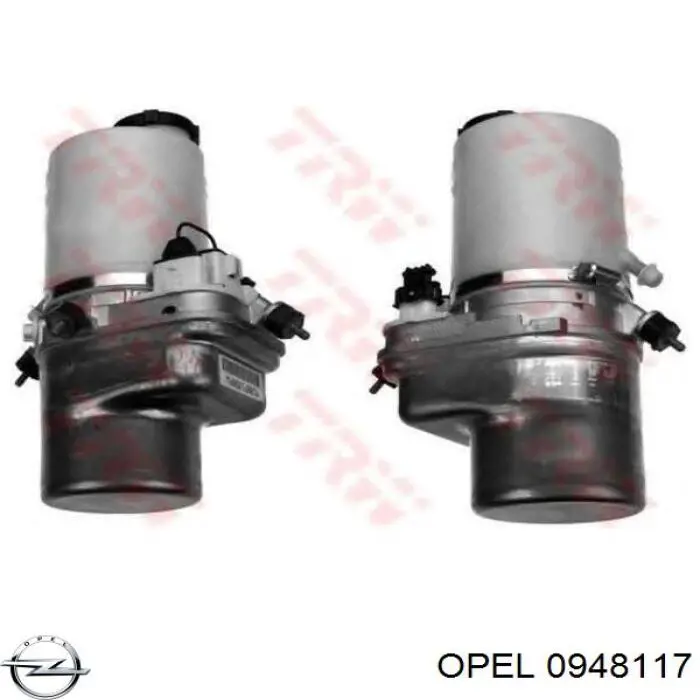 Do koszyka 0948117 Opel Pompa wspomagania hydraulicznego kierownicy