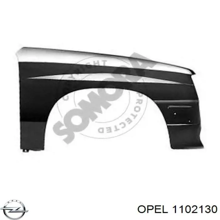 Do koszyka 1102130 Opel Błotnik przedni prawy