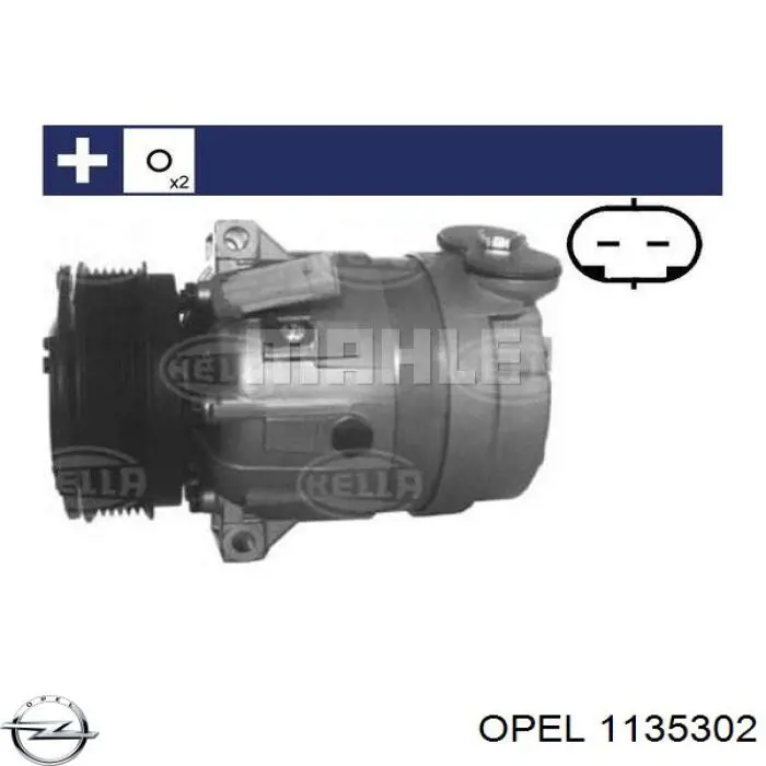 Sprężarka klimatyzacji 1135302 Opel