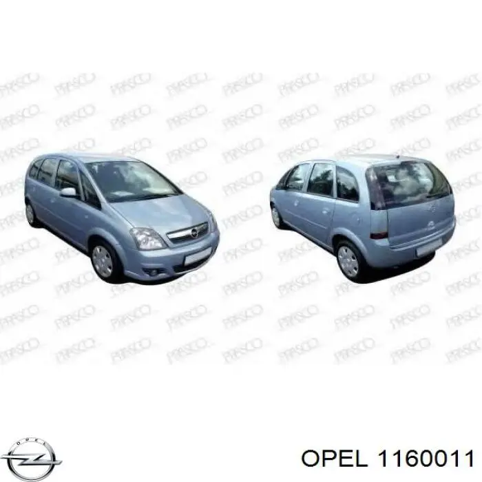 Do koszyka 1160011 Opel Maska silnika
