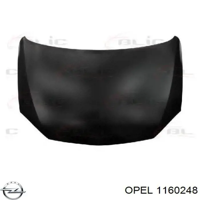 Do koszyka 1160248 Opel Maska silnika