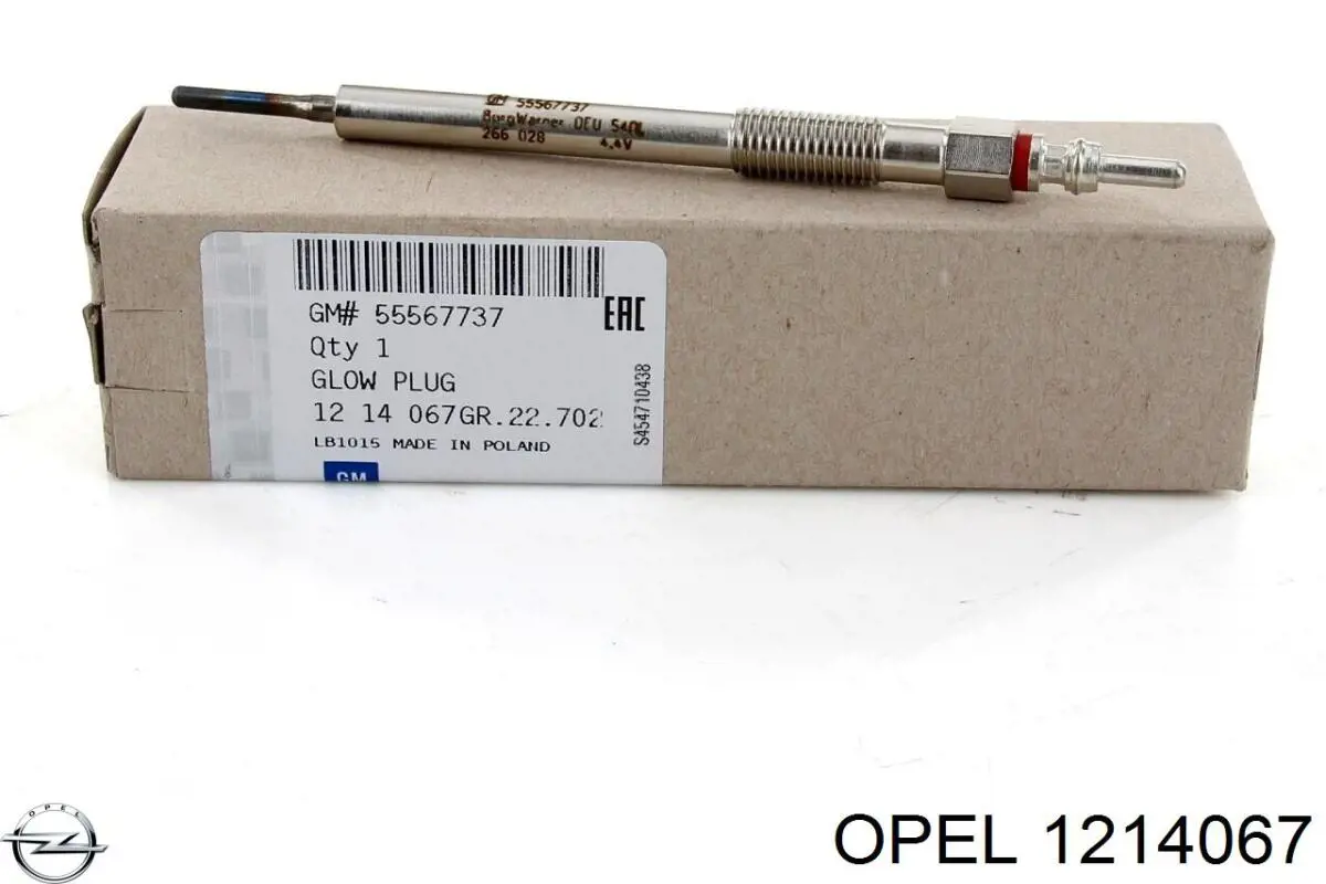Do koszyka 1214067 Opel Świeca żarowa
