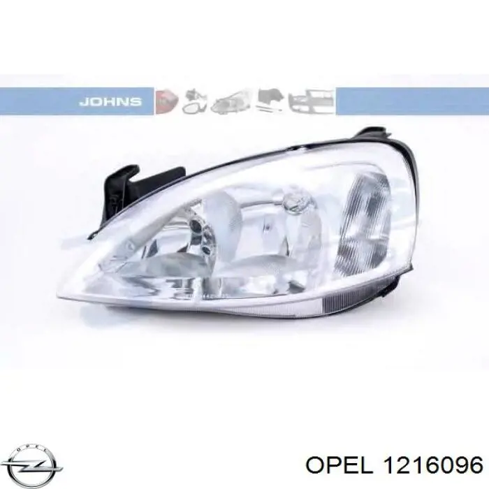 Do koszyka 09114329 Opel Reflektor lewy