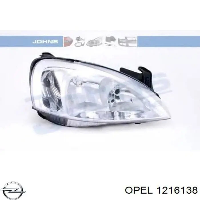 Do koszyka 1216138 Opel Reflektor prawy