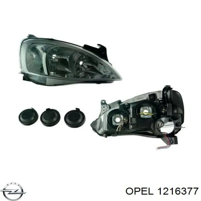 Do koszyka 1216377 Opel Reflektor prawy