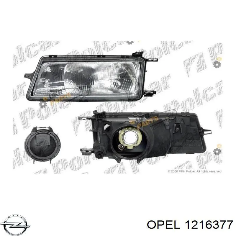 Reflektor prawy 1216377 Opel