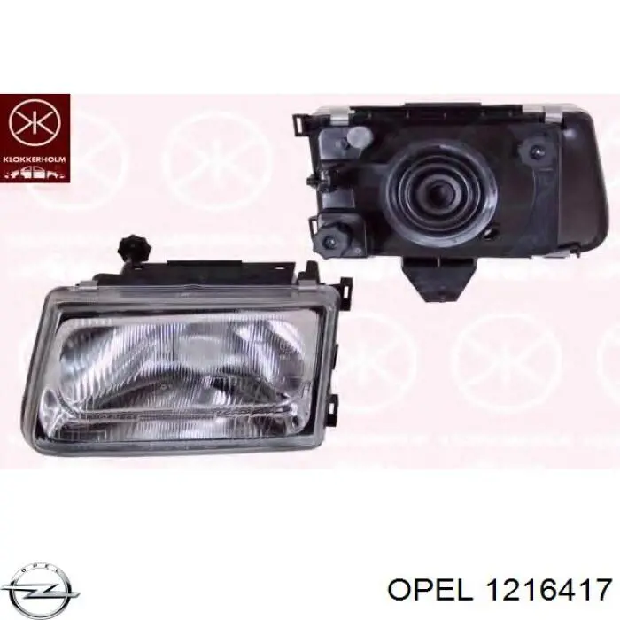Reflektor lewy 1216417 Opel