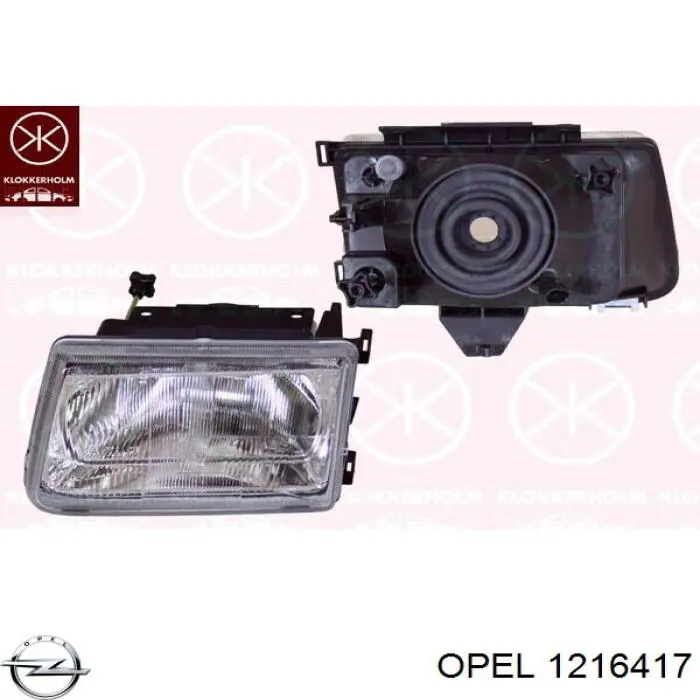 Do koszyka 1216417 Opel Reflektor lewy