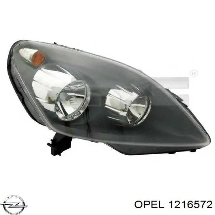 Reflektor prawy 1216572 Opel