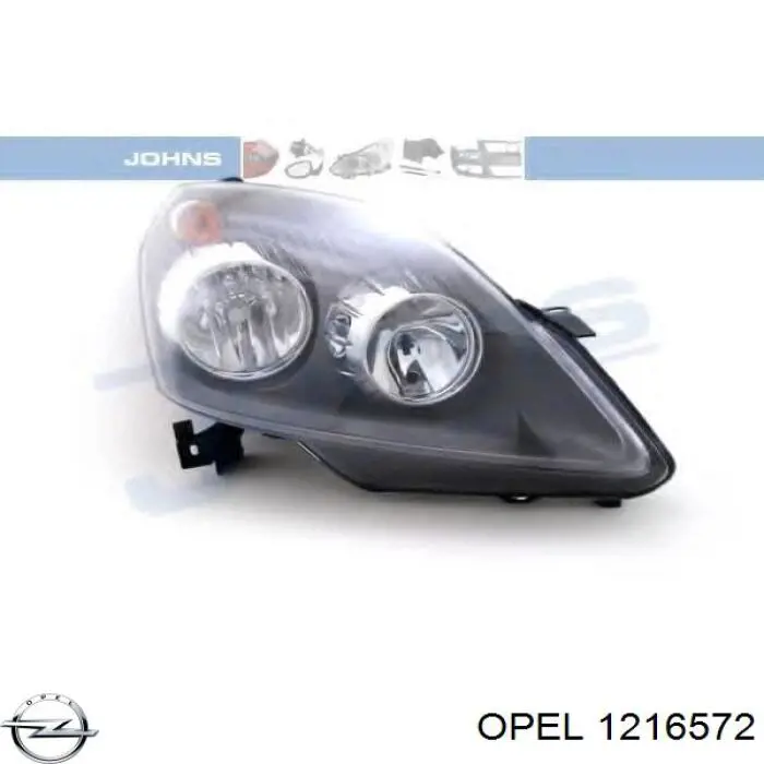 Reflektor prawy Opel 1216572 cena, od 222,22 USD