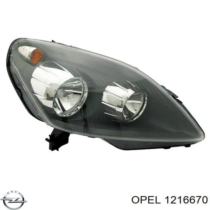 Do koszyka 1216670 Opel Reflektor prawy
