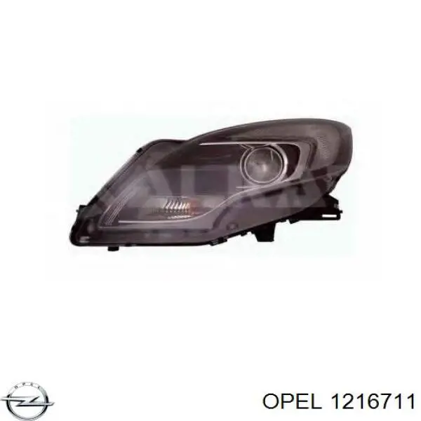 Reflektor prawy Opel 1216711 cena, od 280,92 USD
