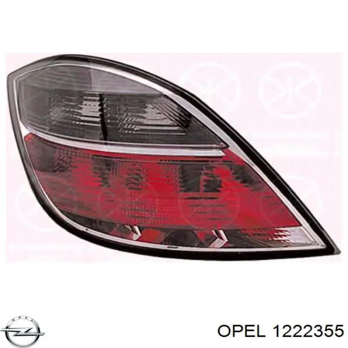 Lampa zespolona tylna lewa Opel 1222355 cena, od 57,89 USD