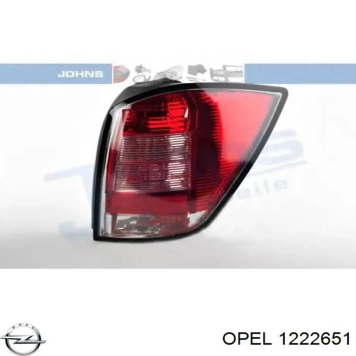 Do koszyka 1222651 Opel Lampa zespolona tylna prawa