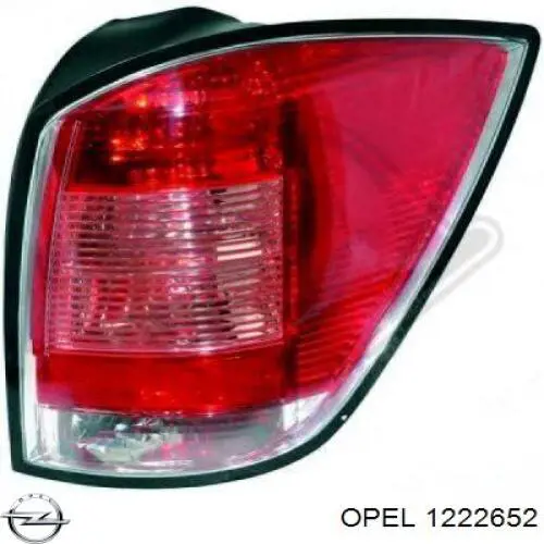 Do koszyka 1222652 Opel Lampa zespolona tylna lewa
